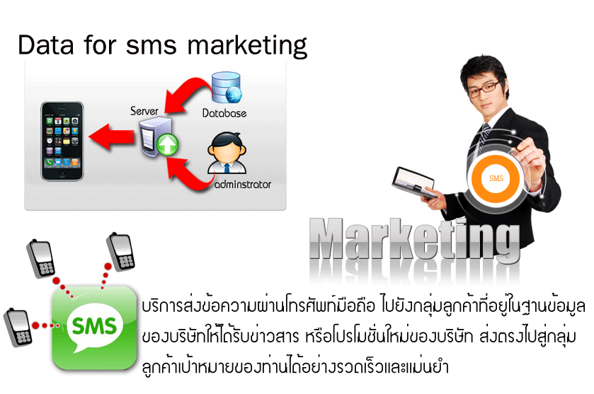 SMS marketing : Mobile Marketing service, บริการการตลาดบนมือถือ (Mobile marketing)